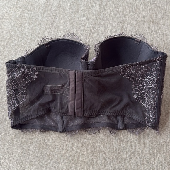 Victoria’s Secret Very Sexy Strapless Demi‎ purple lace longline corset size 36B - Picture 2 of 8